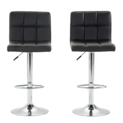 Barhocker LIMA 2er Set schwarz