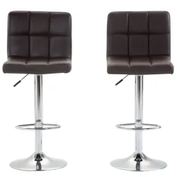 Barhocker LIMA 2er Set braun