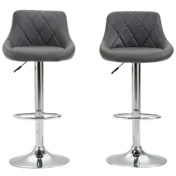 Barhocker JASPER 2er Set anthrazit