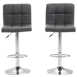 Barhocker LIMA 2er Set anthrazit