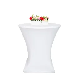 Tischdecke für Bistrotische 60 - 65 cm weiss