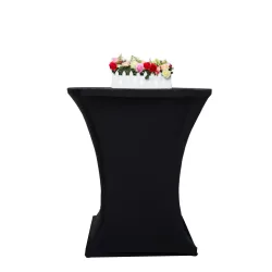 Tischdecke für Bistrotische 60 - 65 cm schwarz