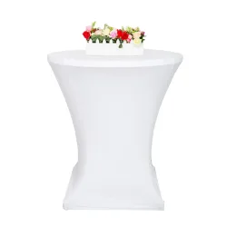 Tischdecke für Bistrotische 70 - 75 cm weiss