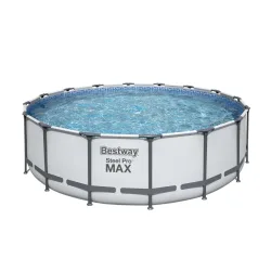 Bestway Pool Komplett-Set hellgrau 488 x 122 cm