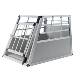 Hundebox Alu S grau