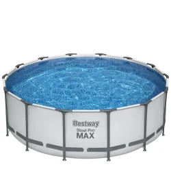 Bestway Pool Komplett-Set hellgrau 427 x 122 cm