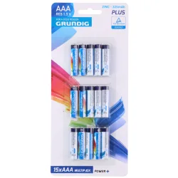 Batterie AAA GRUNDIG Power Plus 15 Stk.