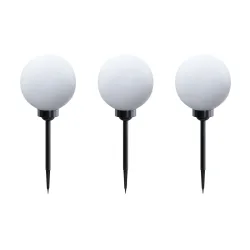LED Solarlampe rund 20 cm 3er Set