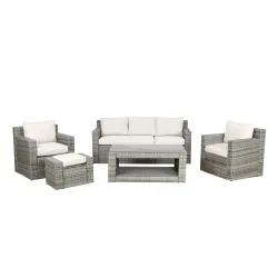 Kissenbezug Set für Rattanlounge MANILA 10-teilig beige