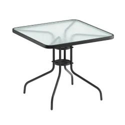 Gartentisch 60 x 60 cm schwarz
