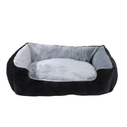 Hundebett Katzenbett NERO M schwarz/grau