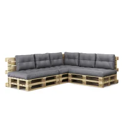 Palettenlounge ASCONA inkl. Kissen anthrazit