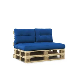 Palettenlounge MELIDE inkl. Kissen blau