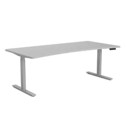 Stehpult elektrisch PREMIUM grau 200 x 92 cm