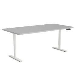 Stehpult elektrisch PREMIUM grau/weiss 160 x 80 cm
