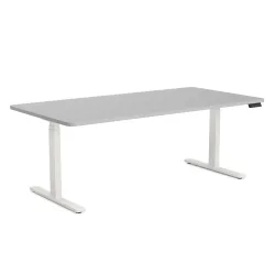 Stehpult elektrisch PREMIUM grau/weiss 180 x 90 cm