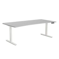 Stehpult elektrisch PREMIUM grau/weiss 200 x 92 cm