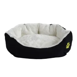 Hundebett PFÖTCHEN L schwarz