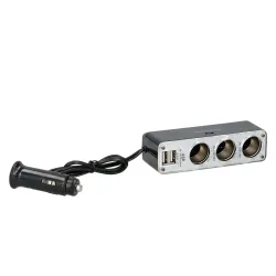 Dreifachsteckdose mit USB-Anschlüssen