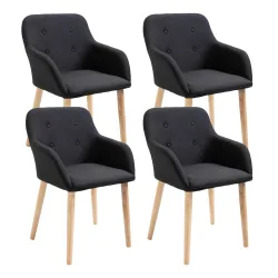 Esszimmerstuhl FABIO 4er Set schwarz