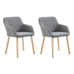 Esszimmerstuhl FABIO 2er Set grau