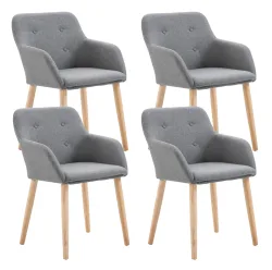 Esszimmerstuhl FABIO 4er Set grau
