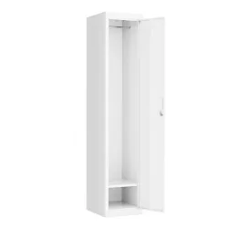Garderobe Spind 1 Türe 38 x 185 cm weiss