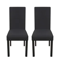 Stuhlbezug 2er Set schwarz
