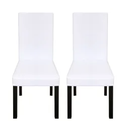 Stuhlbezug 2er Set weiss
