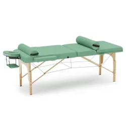 Massageliege 3-Zonen mit Lagerungsrollen türkis