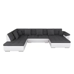 Ecksofa ARIA rechts anthrazit/weiss