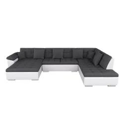 Ecksofa ARIA links anthrazit/weiss