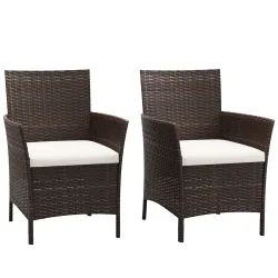 Rattanstühle JASMINA 2er Set braun
