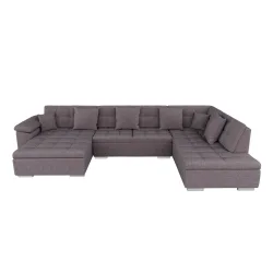Ecksofa ARIA links taupe