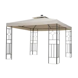 Gartenpavillon LED SUNSET 3 x 3 m beige