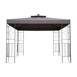 Gartenpavillon LED SUNSET 3 x 3 m anthrazit