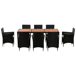 Rattangarnitur PISA 1 Tisch und 8 Stühle