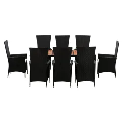 Rattangarnitur ALBA 1 Tisch und 8 Stühle