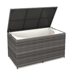 Rattan Kissenbox ZOE 150 x 80 x 85 cm grau