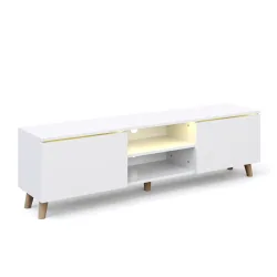 TV Möbel LED ANISTON weiss