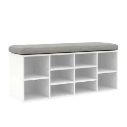 Schuhbank 102 x 30 x 48 cm weiss