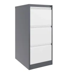 Aktenschrank mit 3 Schubladen 45 x 102 cm anthrazit/grau