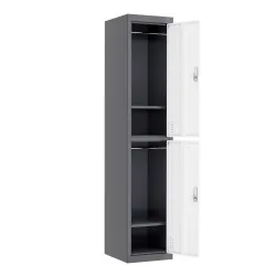 Garderobe Spind 2 Türen 38 x 185 cm anthrazit