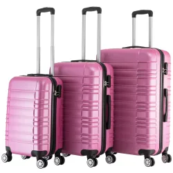 Reisekoffer Hartschalenkoffer AVA 3er Set pink