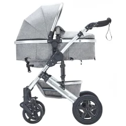 Kinderwagen COZY 2-in-1 grau/silber