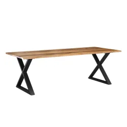 Esstisch Holz ACACIA X-Fuss 200 x 90 cm