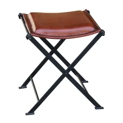 Hocker Leder Vintage ELLE klappbar