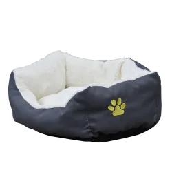 Hundebett PFÖTCHEN L grau