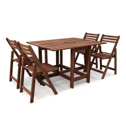 Gartenmöbel Set Holz MALAGA 5-teilig