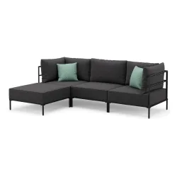 Ecksofa ETHAN 3-Sitzer anthrazit